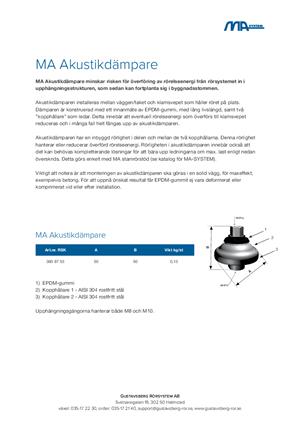 Förhandsvisning av Faktablad MA Akustikdämpare