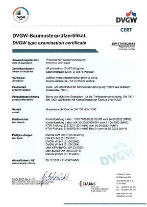 Förhandsvisning av Certifikat VRS Rör DN 700-1000