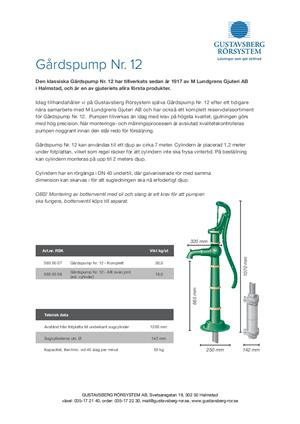 Förhandsvisning av PDF - Gårdspump Nr. 12