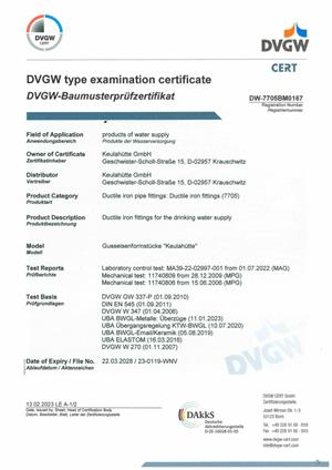 Förhandsvisning av Certifikat VRS Rördelar DN 700-1000