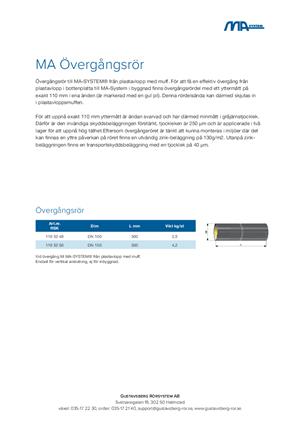 forhåndsvisning av  MA Overgangsrør