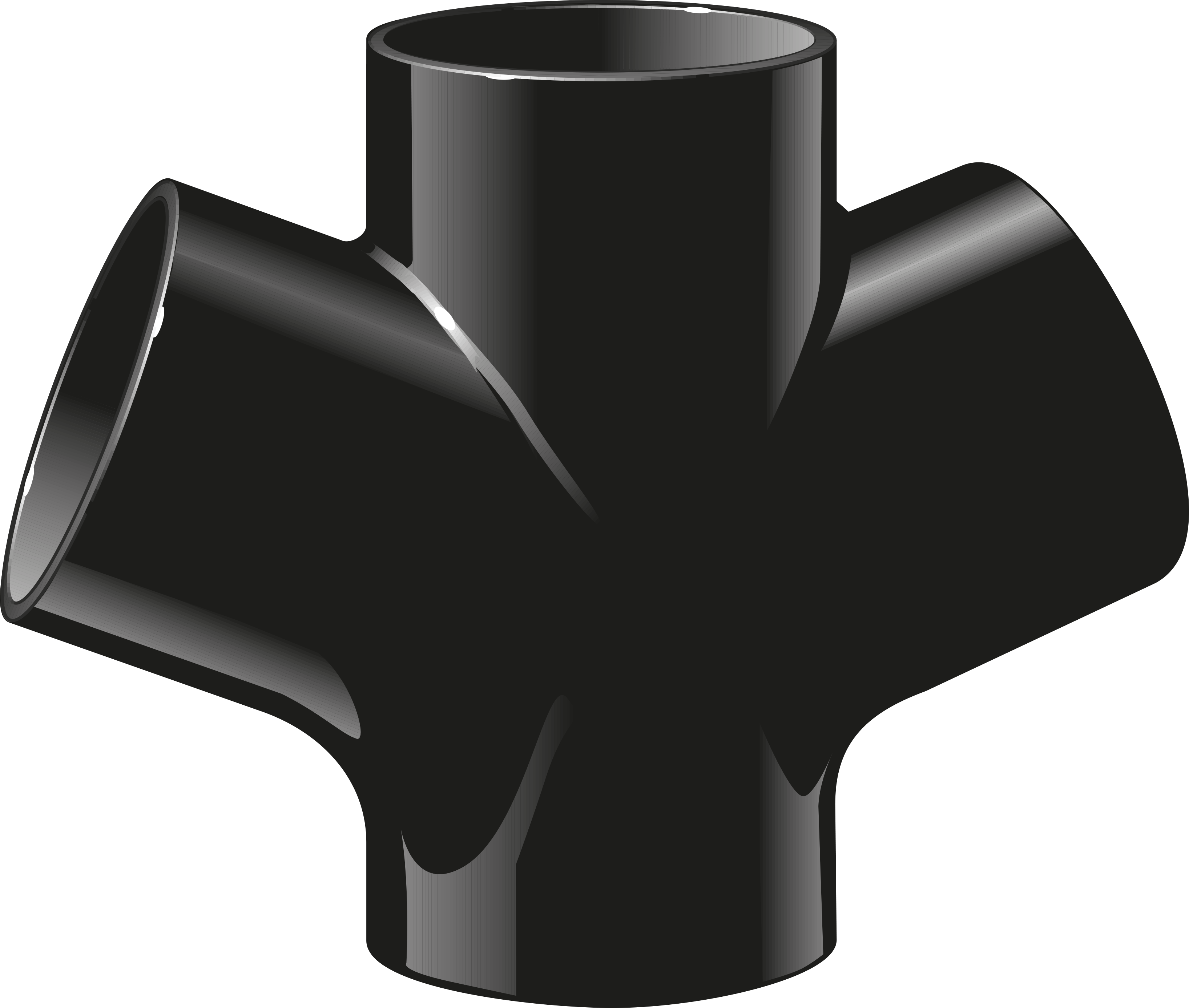 MA Dubbelgrenrör 70° | Gjuten rördel i MA-SYSTEM®