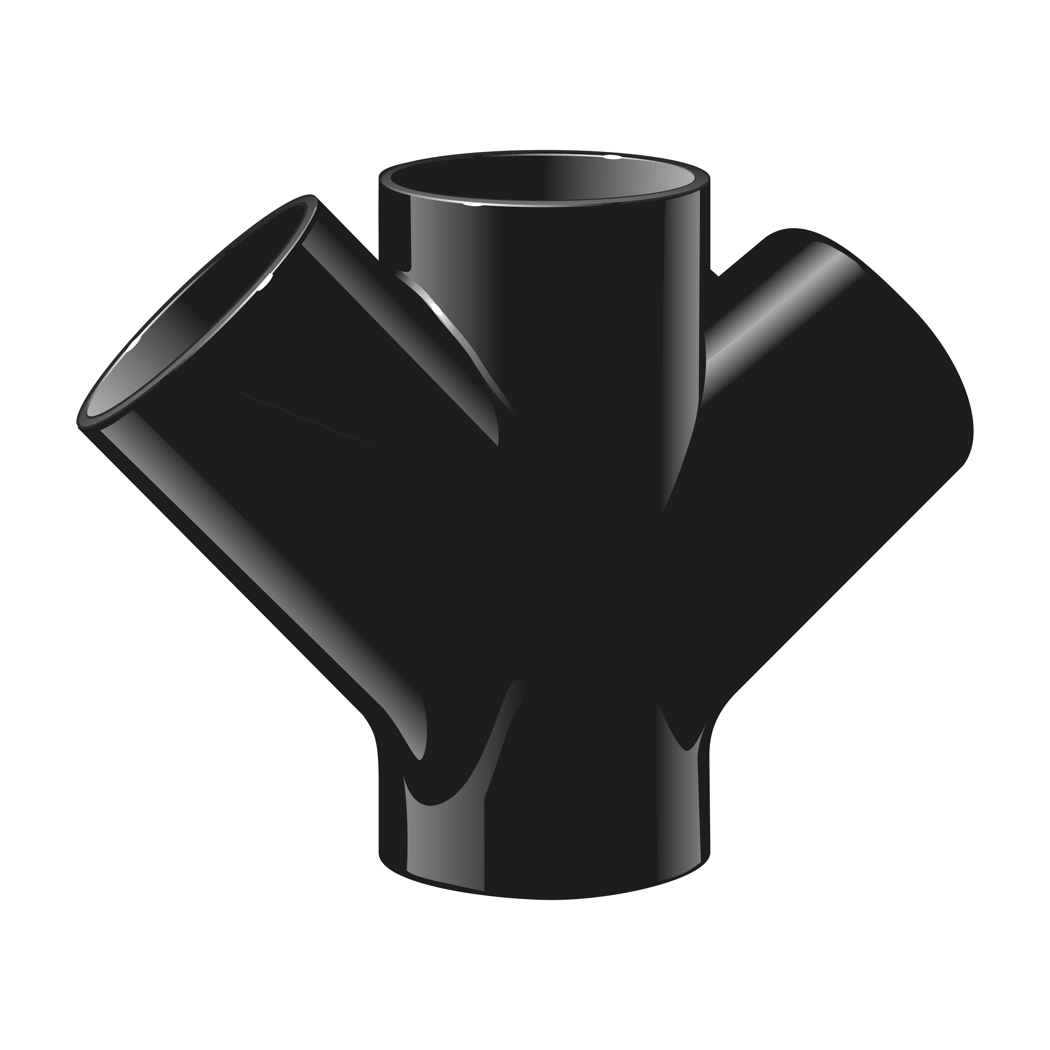  MA Dubbelgrenrör 45° | Rördel i MA-SYSTEM®