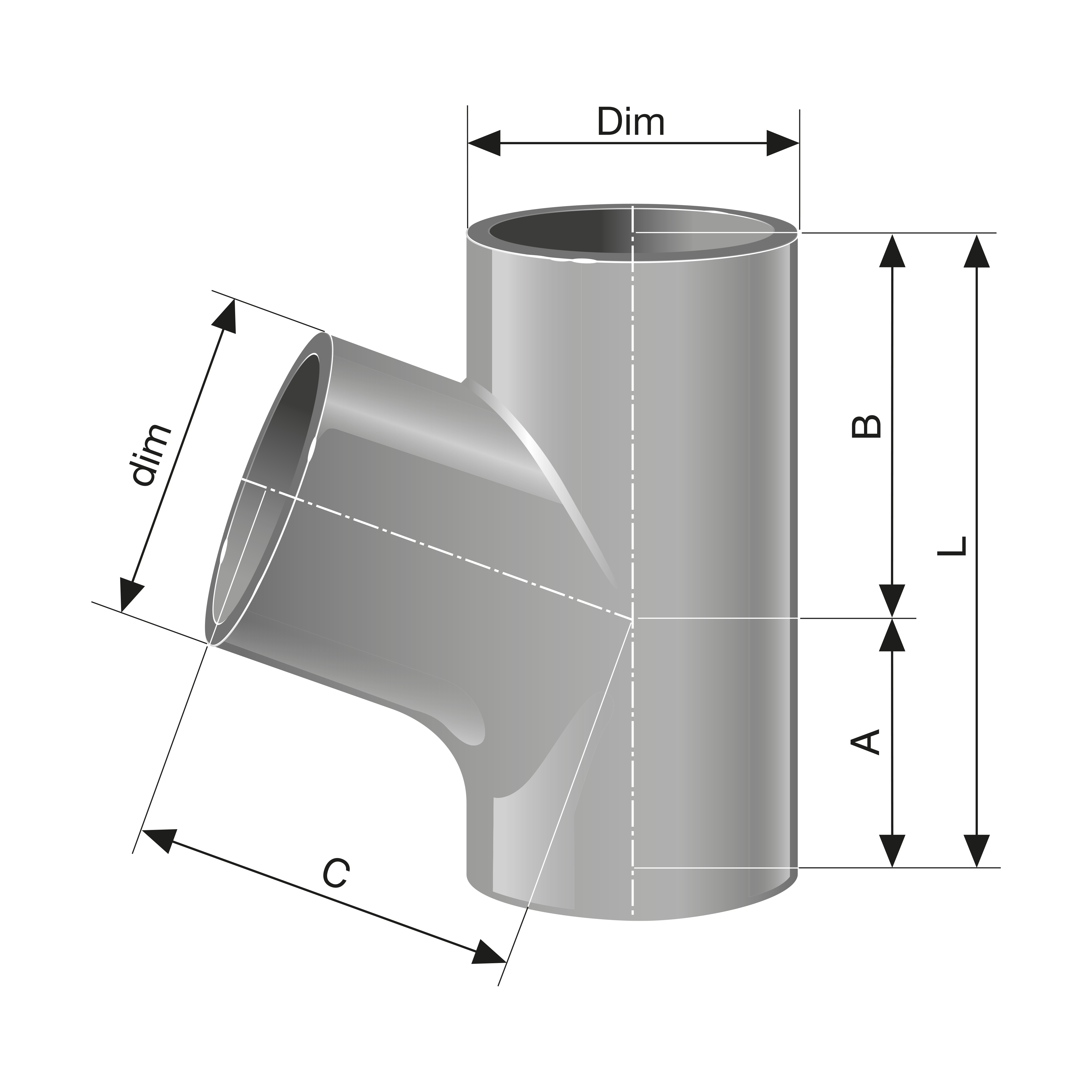 MA-SYSTEM® PLUS Grenrör 70° | Rördel för avloppssystem