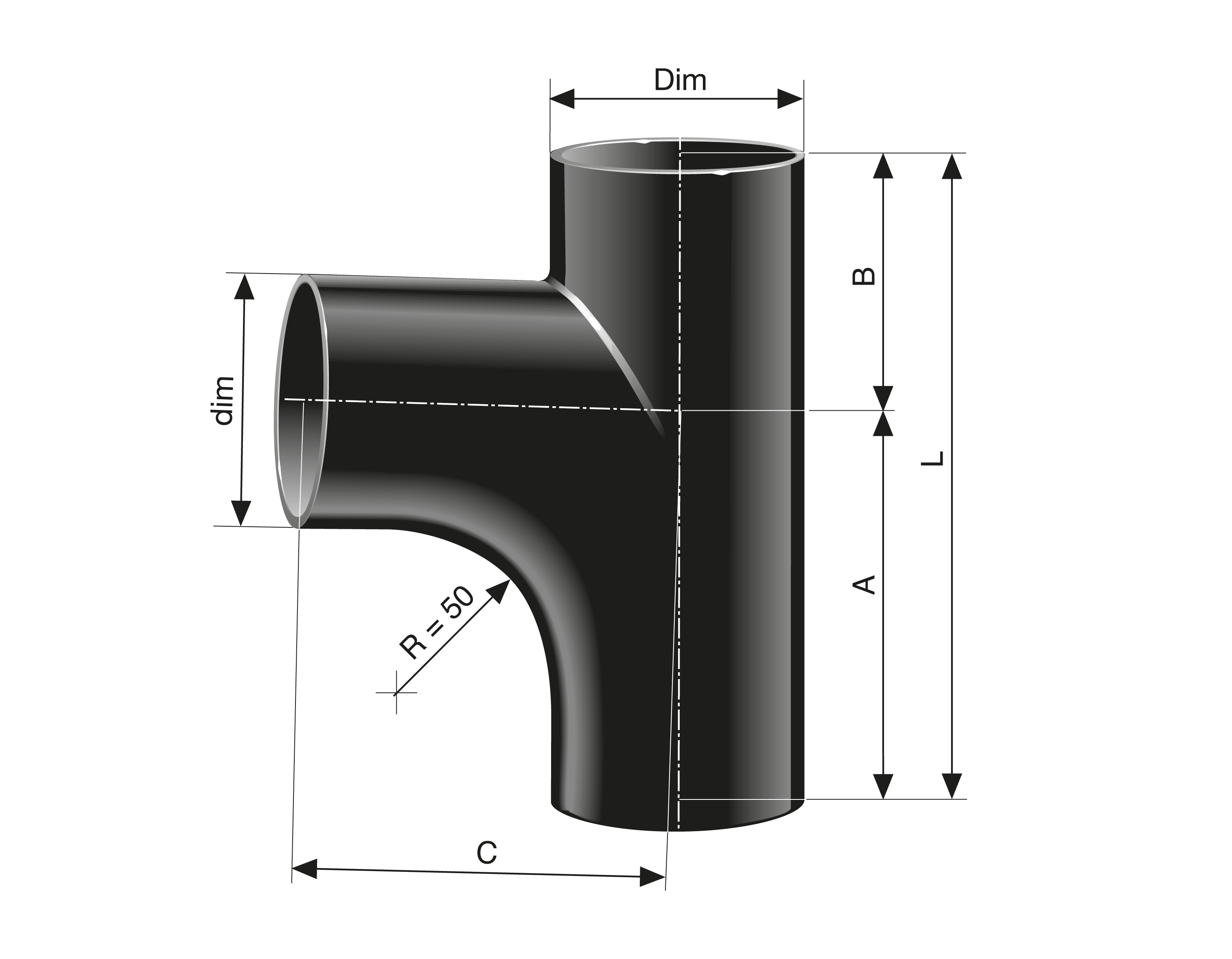 MA Svängt grenrör 88° | MA-SYSTEM®